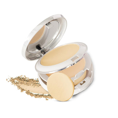 Hilary Rhoda Slay All Day 2 in 1 Compact | Matte & Shimmer Finish | Moisture-Infused With Sponge | 20g (Sand - Shade 04)